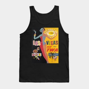 Las Vegas Vintage Travel Poster Fly TWA Tank Top